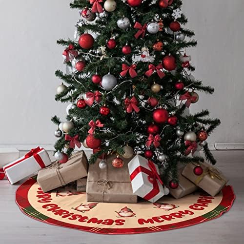 Снегулка Божиќно Дрво Здолниште, Божиќна Карирана Подлога За Новогодишна Елка, 30 х30 Божиќни Топчиња Основна Подлога За Среќна Божиќна Забава