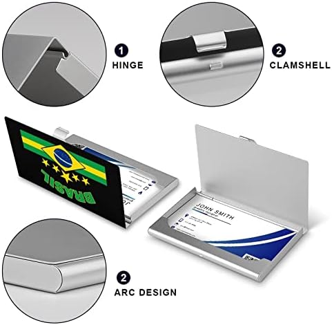 Бразил Знаме Метал Бизнис Картичка Држач Џеб Бизнис Картичка Случај Паричник Кредитна Картичка Случај За Мажи Жени