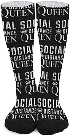 Социјално растојание кралица високи чорапи смешно топло над цевките со телето чорапи чорапи за појавување на чорапи за мажи жени