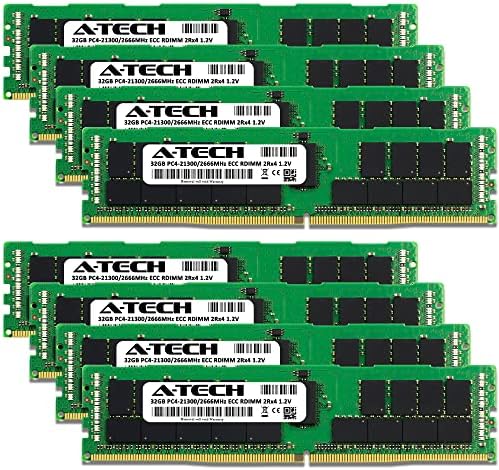 A -Tech 256 GB Memory Memory RAM меморија за Dell PowerEdge R430 - DDR4 2666MHz PC4-21300 ECC Регистриран RDIMM 2RX4 1.2V - сервер