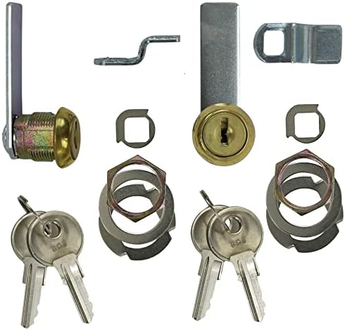 Хардвер Хариер од 1/4 до 3/8-инчен дебел кабинет врата заклучена со клучеви за заклучување на камерата, 2-пакет