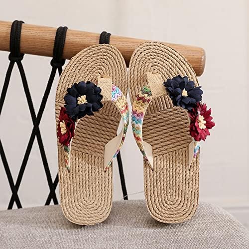 Модни летни деца девојки Флип апостолки дебели стапала светло и шарени цвеќиња удобни сандали на принцезата на плажа