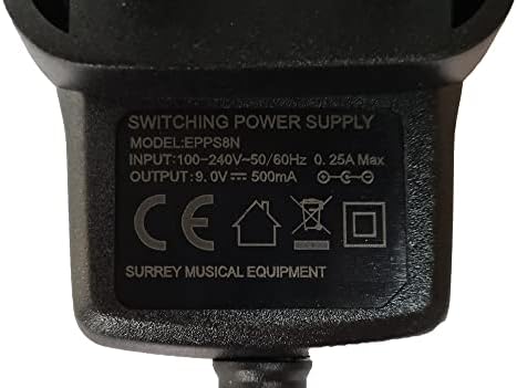 Замена на напојување за Guyatone PS-010 Compression Autapter Adapter UK 9V