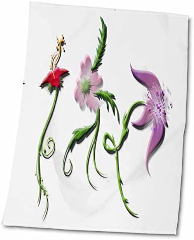 3дроза Цветни танц убави обоени цвеќиња и винова лоза-Крпи