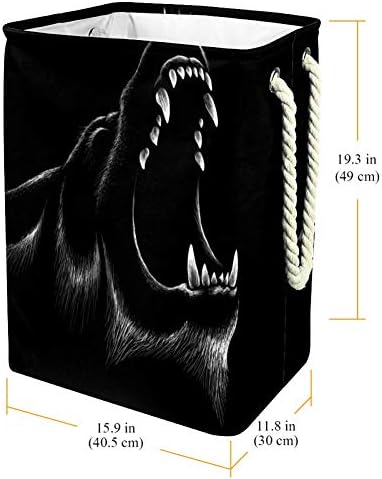 Волк Позадина во Стилот на лов на нехомер 300д Оксфорд Пвц Водоотпорна Облека Ја Попречува Големата Корпа За Перење За Ќебиња Играчки
