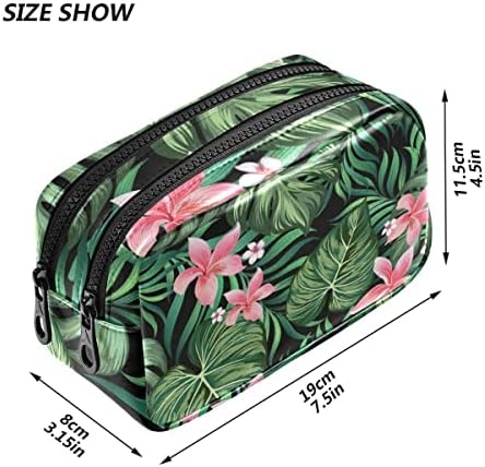 Глафим палми остава цвеќиња со молив, молив, со голем капацитет торбичка торбичка торбичка преносна козметичка торба, за училишен канцелариски