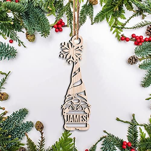 Desdirect продавница Божиќна снегулка Симпатична гномска Божиќна украси веруваат дека весели Божиќни персонализирани украси Прилагодено име