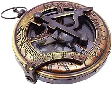 Антички наутички врежан месинг сандилен компас насочен поморски поморски џеб алатка за компас за пешачење за патување и кампување