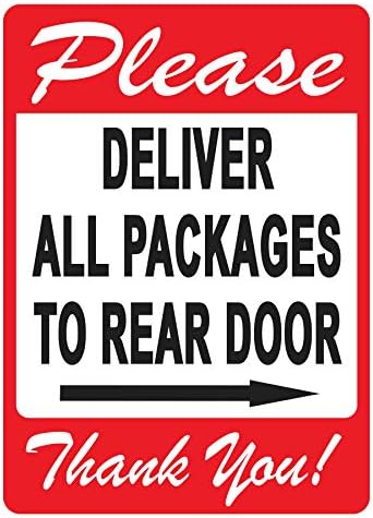 Испорачајте ги сите пакувања на знак на задната врата-Пријатен потсетник за испорака на луѓето што треба да го следат, живописен дизајн плус УВ заштита за да трае п?