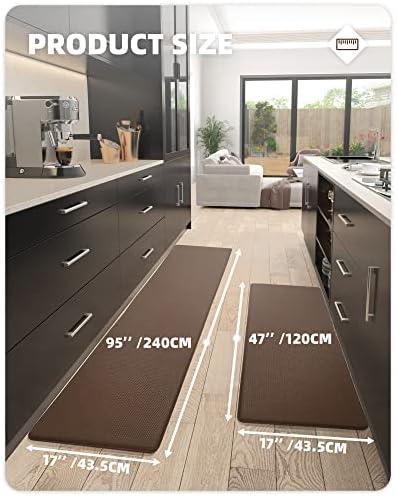 Боја g кујнски килими, кујнски килим сет 2 парчиња кујнски тркач килим под кујнски кат, амортизиран анти -замор кујна душек не лизгање