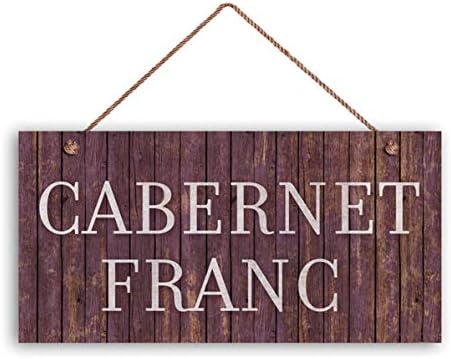Знак за вино на маијуан каберне франк, потресен стил на дрво, 5 x10 тоскански декор, знак за вино бар, рустикални знаци （W20-157）