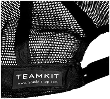 Teamkit Машки Камионџија Шапка-Пена Предната Мрежа Назад-Стилски &засилувач; Удобно Црно Печ Логото - Snapback.