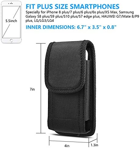 Телефонска Кутија за iPhone 8 плус 7 плус, Луксмо Вертикална Цврста Заштитна Торбичка За Футрола За Качување На Отворено Со Џебен Ремен Капак