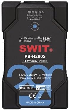SWIT PB-H290S 290WH Интелигентна дво-напонска батерија, 14.4V/28.8V Би-напон автоматски прекинувач V монтирање батерија за Alexa