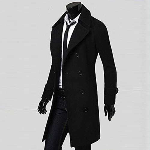 Fsahjkee abrigo de invierno para hombre, машка ватирана јакна, модни зимски топли палта langsleeve Редовно вклопување во парка палта