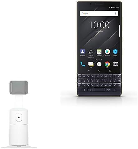 Застанете и монтирајте за BlackBerry Key2 LE - PivotTrack360 Selfie Stand, Pivot Stand Mount за следење на лицето за BlackBerry Key2 LE - Зимско бело