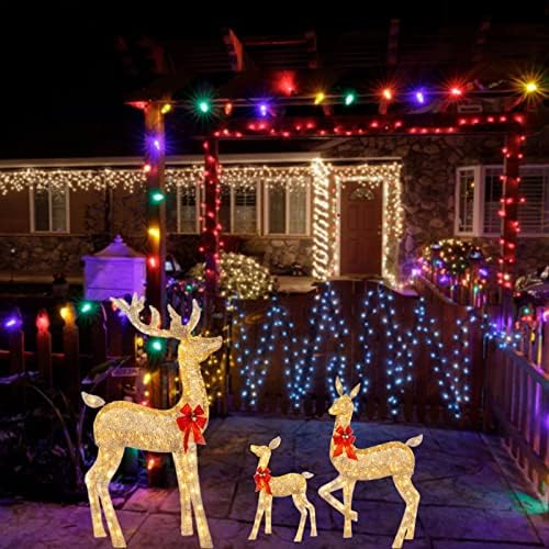 Божиќни светлина елен на отворено Божиќни ирватори водеше Божиќни светло залици за декорација на отворено големи статуи на соларна