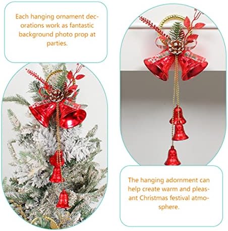 ГАЛПАДА 5 парчиња Ѕвона Божиќно Шоу Божиќно Празнично Метално Дрво Декор На Прозорец Врата Приврзоци ЗА Забава САМОСТОЈНИ Висечки Украси