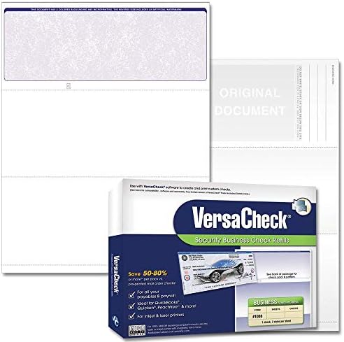 Безбедни проверки на Версехек - 250 Проверки на ваучер за празно деловно работење - Сина класика - Образец 250 листови 1000 - Проверете го на