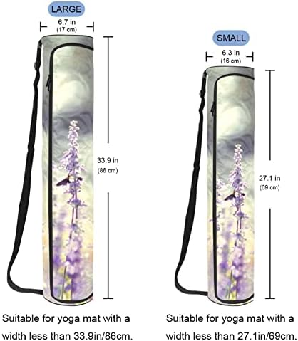 Вежба за јога мат носач на торбички торбички со лаванда на лента за рамо, 6,7х33.9in/17x86 см торба за јога мат