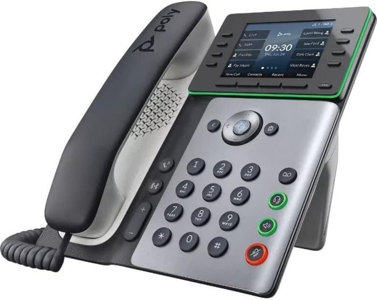 Poly Edge E320 IP биро Телефон - Наменет за хибридна работа - 8 -линиски копчиња кои поддржуваат до 32 реда - Интегриран Bluetooth за мобилен