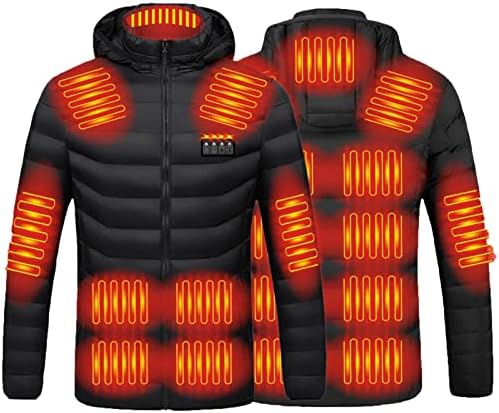 Комиорска загреана јакна за мажи и жени, загреано палто загревање на топли јакни Windgrousfuref USB полнење електрично тело