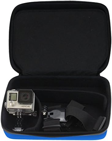 Navitech Blue Heavy Duty Rugged Hard Case/Cover компатибилен со акционата камера Борофон водоотпорен 4K Wi-Fi 1080p 12MP