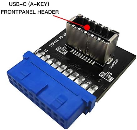 EZDIY-FAB USB 3.0 Внатрешен заглавие до USB 3.1/3.2 Type-C-клуч Адаптер за предниот панел