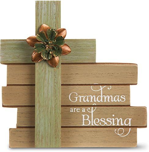 Компанија за подароци со павилјон едноставни духови - бабите се благослов крст плакета 6 инчи, цврста, зелена
