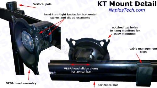 KT431 LCD монитор монитор / штанд за монтирање на 4 монитори на ЛЦД до 24 во низа 3 над 1