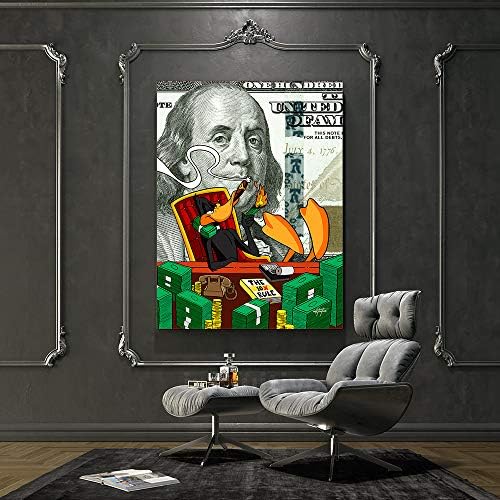 Инспиративна wallидна уметност на inktuitive '10x' | Патка пари од платно печатење | Мотивациски декор за спална соба, дневна соба