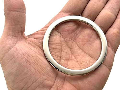 3DancraftIt Round O Ring 2 / 50mm цинк легури за вреќи за вреќи со вреќи со чанти за чистење хардвер, правење торба за замена на никел U4