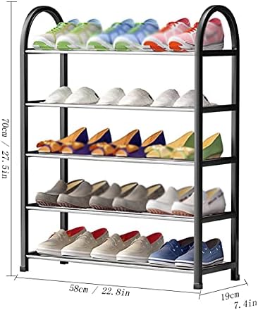 Решетката за чевли за влегување на чевли за чевли 5-слојни подови за чевли за чевли Организатор метал фиксна решетка за складирање