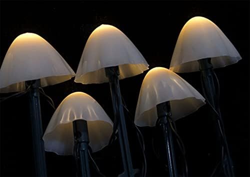 Светла за жици од печурки соларни 12 -тина 12 левови за патеки на патеки водоотпорни печурки предводени самовила светла на отворено мини копнен приклучок за Божиќна ?