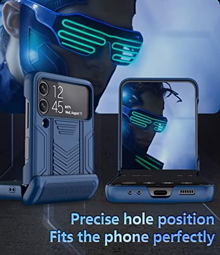 Viaotaily За Куќиште Galaxy Z Flip 4 Со Заштита на Шарките &засилувач; Заштитник На Објективот, Тешка Заштитна Кутија За Целото