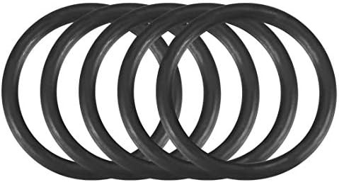 Uxcell нитрилна гума О-прстени 20мм ОД 16мм ID 2мм ширина, метричка запечатување заптивка, пакет од 5