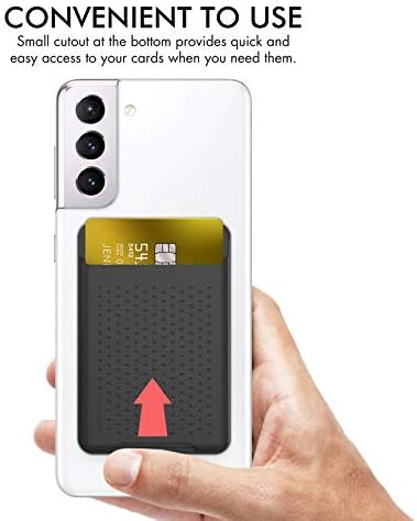 Држач на картичка за задниот дел од телефонот, лепење на лична карта за лична карта за силиконска торбичка за парични картички