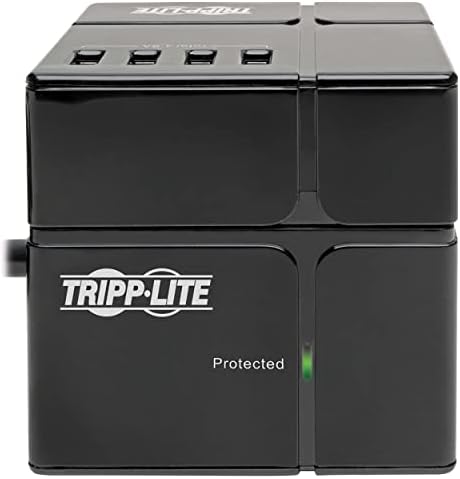 Заштитник и полнење на коцка на Tripp Lite-It Cube, 3-излез, 6-USB пристаништа, кабел 8FT / 2,4M, 50,000 гаранција за осигурување и ограничен