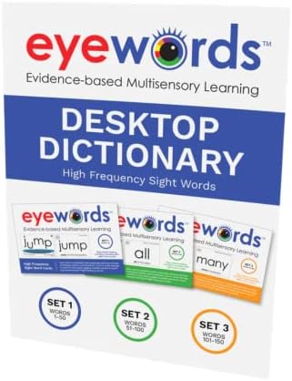 Мултисензорни видови зборови на десктоп речник, поставува 1-3, зборови 1-150