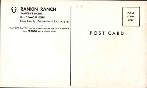 Басенот на Ранкин Ранч Вокер, Калиенте Керн Калиенте, Калифорнија Калифорнија Оригинална гроздобер разгледница