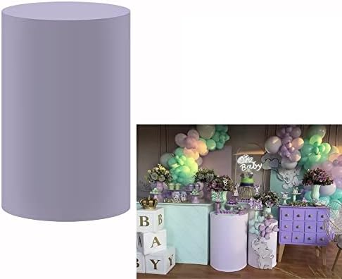 Обвивки за цилиндри на виолетова цилиндар за забави роденден новороденче за бебиња туш свадбени украси светло виолетова подножје на насловната