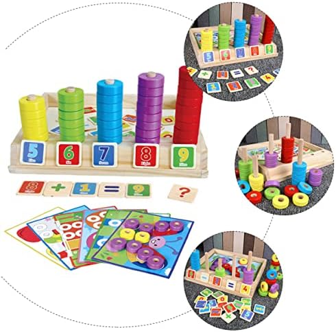 Toyandona 1 Постави Забава Загатка Брои Дрвени Загатки Аритметички Блокови Играње Градежни Блокови За Деца Дете Играње Редење Играчки Математички