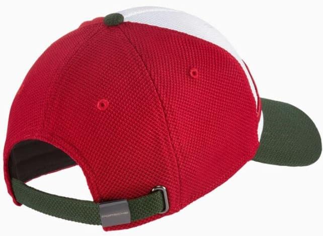 Порше РС 2,7 колекција Бејзбол капа со тока црвена/бела/маслинка прилагодлива облека со 5-панели