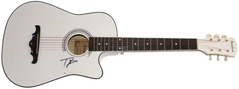 Дејв Грол потпиша автограм со целосна големина Акустична гитара w/ James Spence автентикација JSA COA - Foo Fighters & Nirvana - Белило,