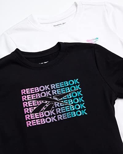 Маица за девојчиња Reebok - 2 пакувања со кратки ракави мода за детска облека мултипак