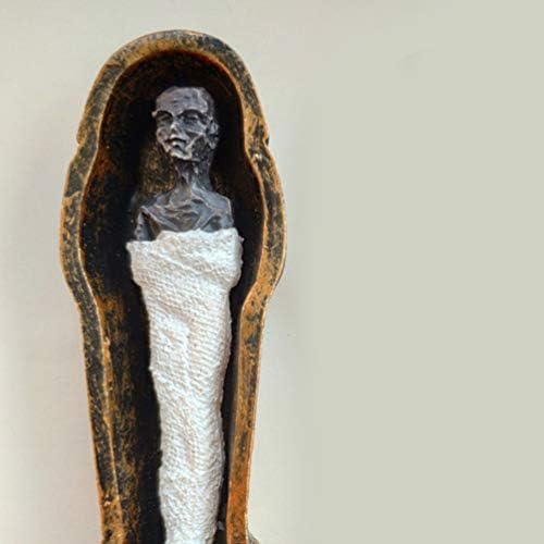 БЕСПОРД БЕЗ ДЕЦЕР АНЦИЕНТ ЕГИПТИЈАНСКИ АРТИФАКТ Колекционерски Бог на подземјето Анубис саркофагус ковчег мумија вметнете фигурина песок маса риба