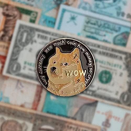 Креативни догекоин сувенири со злато позлатени монети одличен физички подарок што може да се собере уметност од злато куче