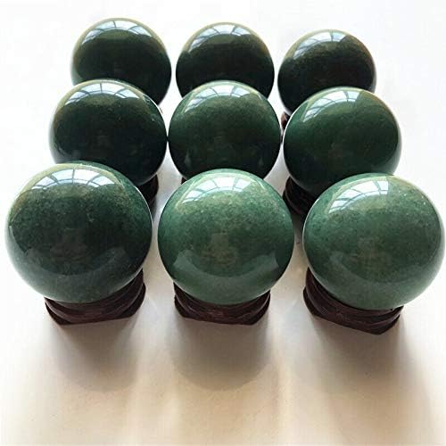 Laaalid xn216 1 компјутер 36-38 mm природно зелена авентурин кристална топка кварц топка за третман на топка подароци природни камења и минерали природно