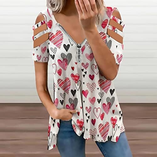 Yuhaotin исечени графички маички за жени гроздобер блуза од 90 -тите години за жени западна кошула патент пулвер, краток ракав
