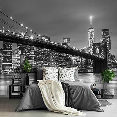 Борбал - Греј Newујорк, uralидал позадина Бруклин мост wallидна хартија wallид градски град, голема позадина за дневна соба спална соба 151 x105